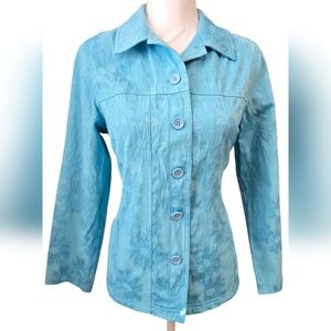 TanJay Light Blue Floral Jacket
